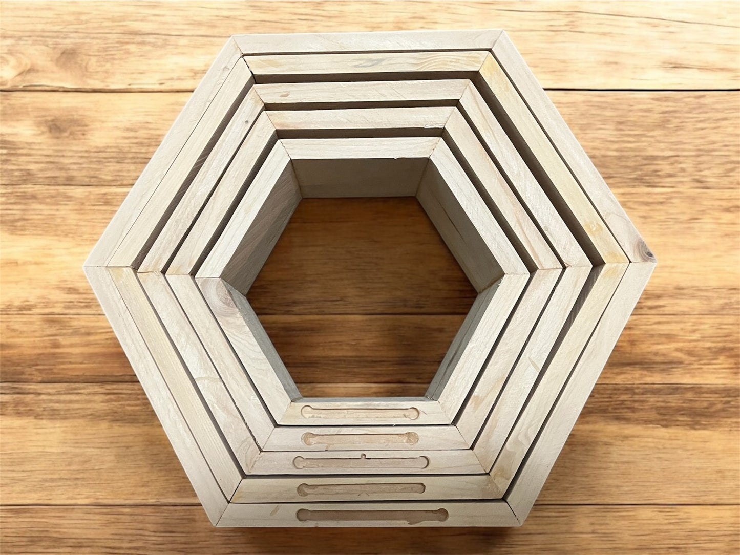 Set of 5 Hexagon Shelves | Hexagon Shelves Honeycomb | Geometric Wall Decor | Plant Shelf