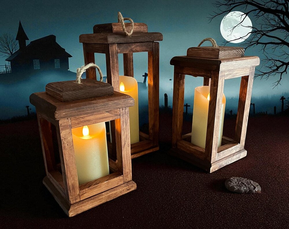 Single Rustic Wooden Candle Lantern | Farmhouse Decor | Indoor Lantern | Outdoor Lantern | Plant Holder |Candle Holder | Bird Feeder | Centerpieces (Copy)