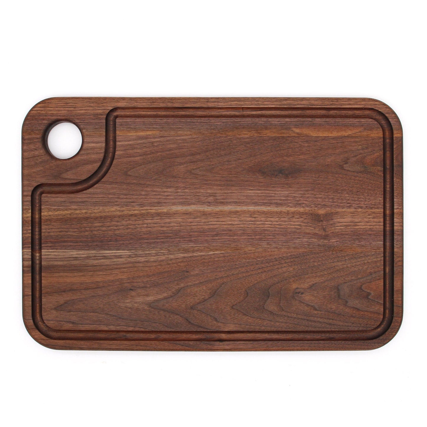 Large Wood Cutting Board With Thumb Hole and Juice Groove 18x12 Inches, Wood Cheese Board, Wooden Chopping Board, 100% Made in the USA