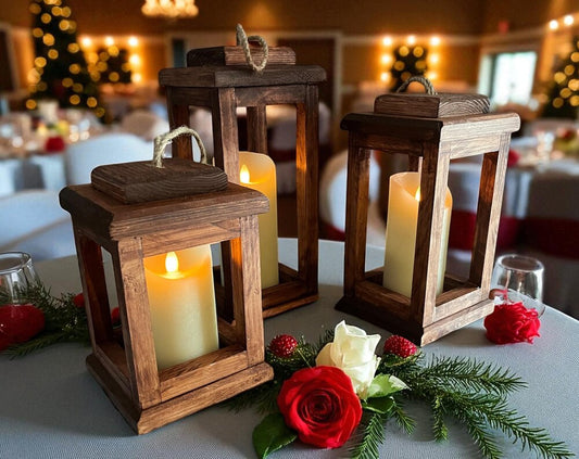 Twelve Lantern Wedding Table Centerpiece Lantern Set, Centerpiece, Rustic Bridal Shower Decor, Elegant Decor, Cozy Romantic Decor